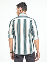 Men's Vertical Striped Cotton Casual Shirt | Rick Rogue, RICK ROGUE