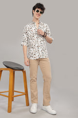 Men's White Base All Over Printed Shirt | Rick Rogue