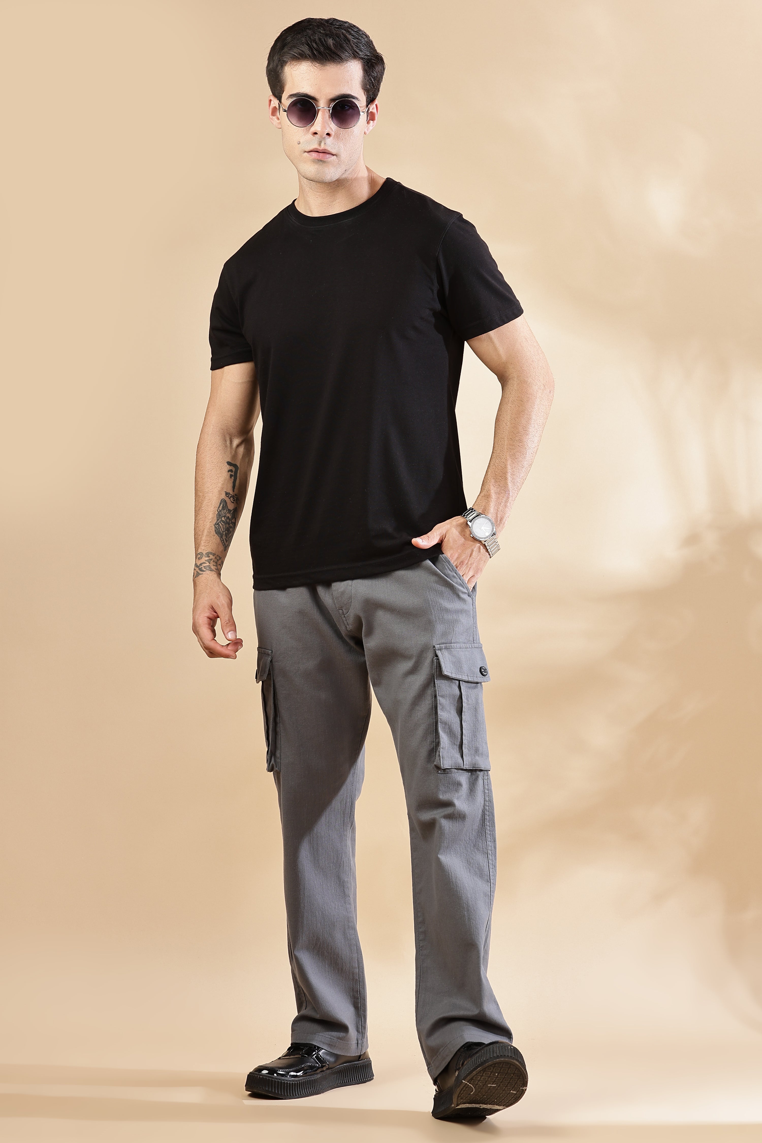 Mens Loose Fit Cotton Cargo | Rick Rogue