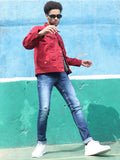 Men's Blue Distressed Slim Fit Jeans