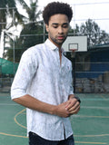 MENS COTTON PRINTED White Shirt | Rick Rogue, RICK ROGUE