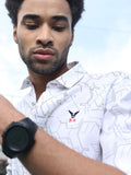 MENS COTTON PRINTED White Shirt | Rick Rogue, RICK ROGUE