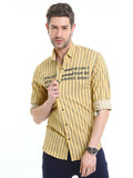 Men's Fine Yellow Striped Shirt