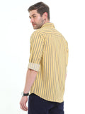 Men's Fine Yellow Striped Shirt