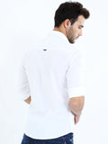 Men's Gypsy Soul White Solid Full Sleeve Shirt