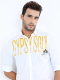 Men's Gypsy Soul White Solid Full Sleeve Shirt
