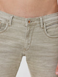 Men's Knitted Khaki Slim Fit Jeans