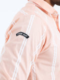 Men's Peach Stripe Full Sleeve Shirt