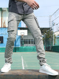 Men's Solid Grey Cargo Daily Wear